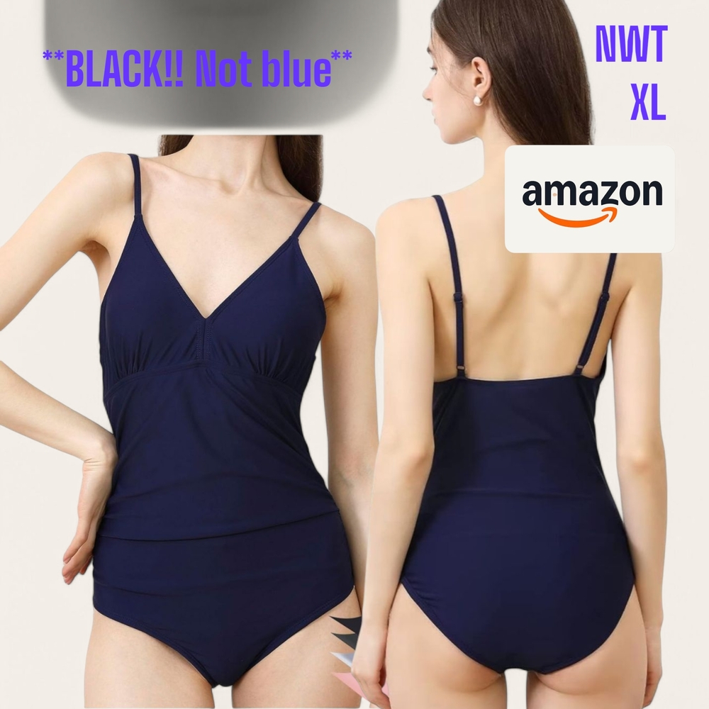 Black One-Piece Swimsuit XL